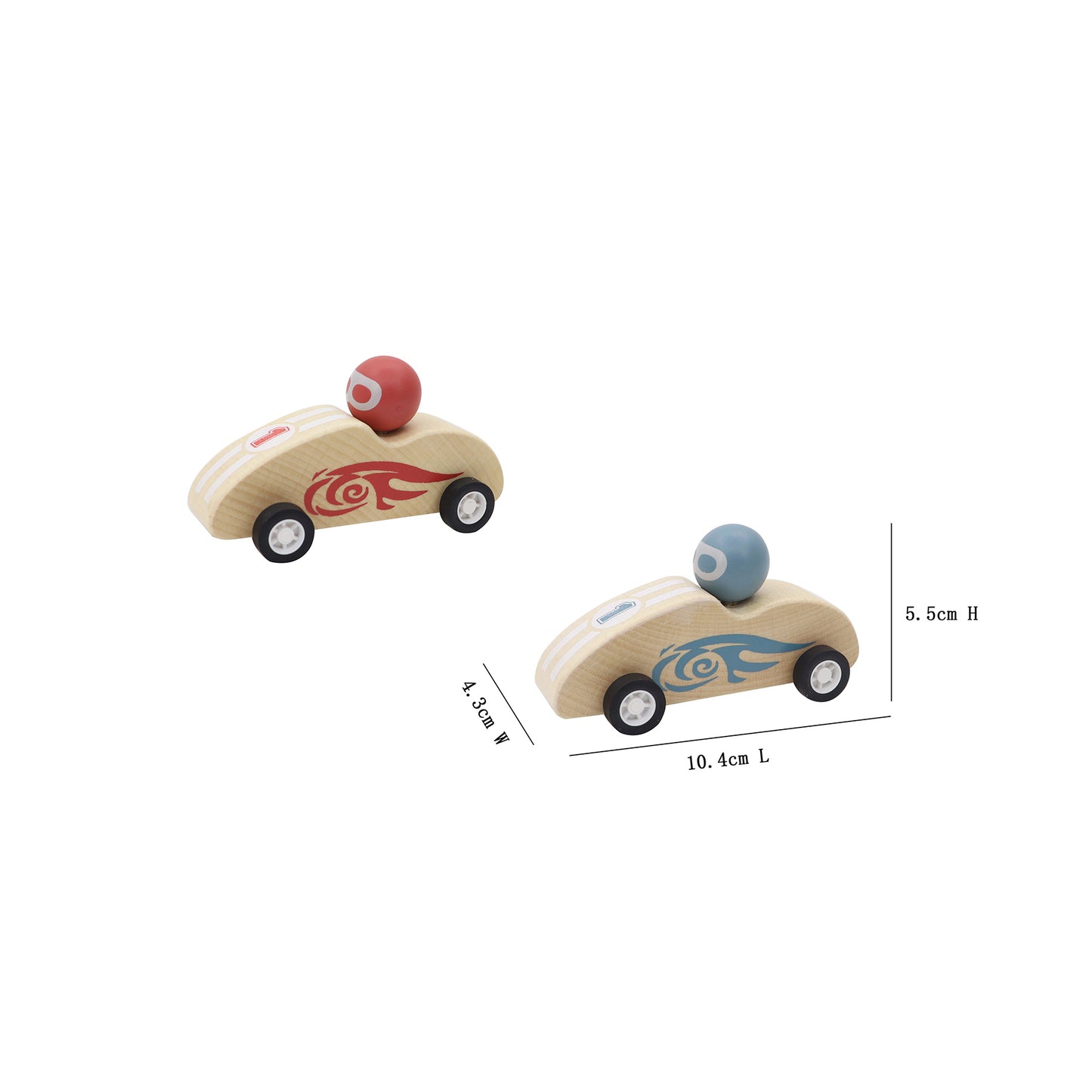 Kaper Kidz Wooden Retro Firespeed Pull Back Racer