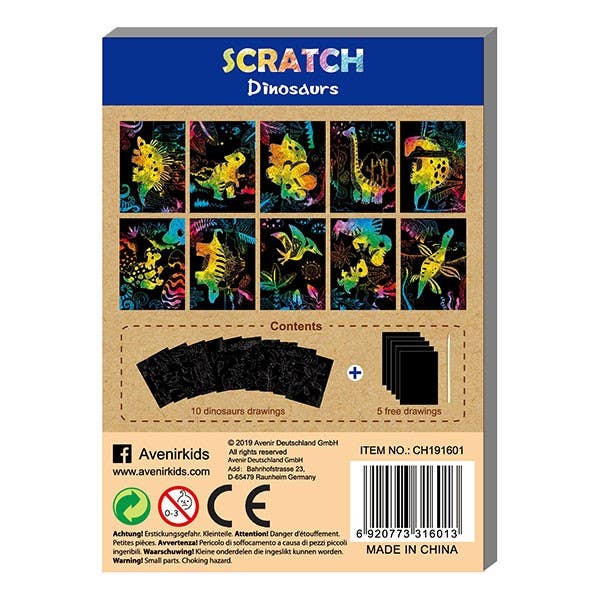 Avenir Scratch Book Dinosaurs