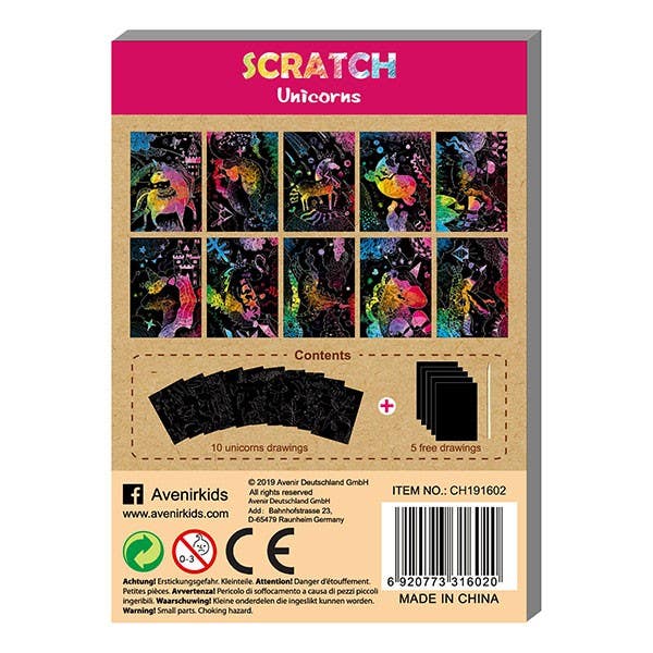 Avenir Scratch Book Unicorns