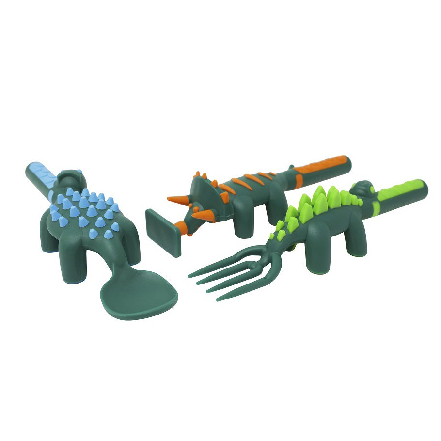 Constructive Eating Cutlery Dinosaurs - Chalk