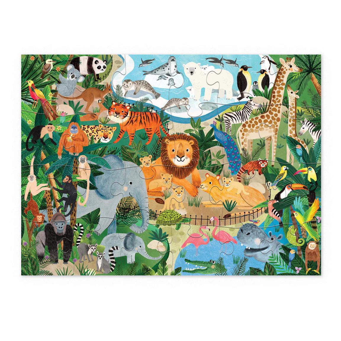 Crocodile Creek 24pc Puzzle Zoo
