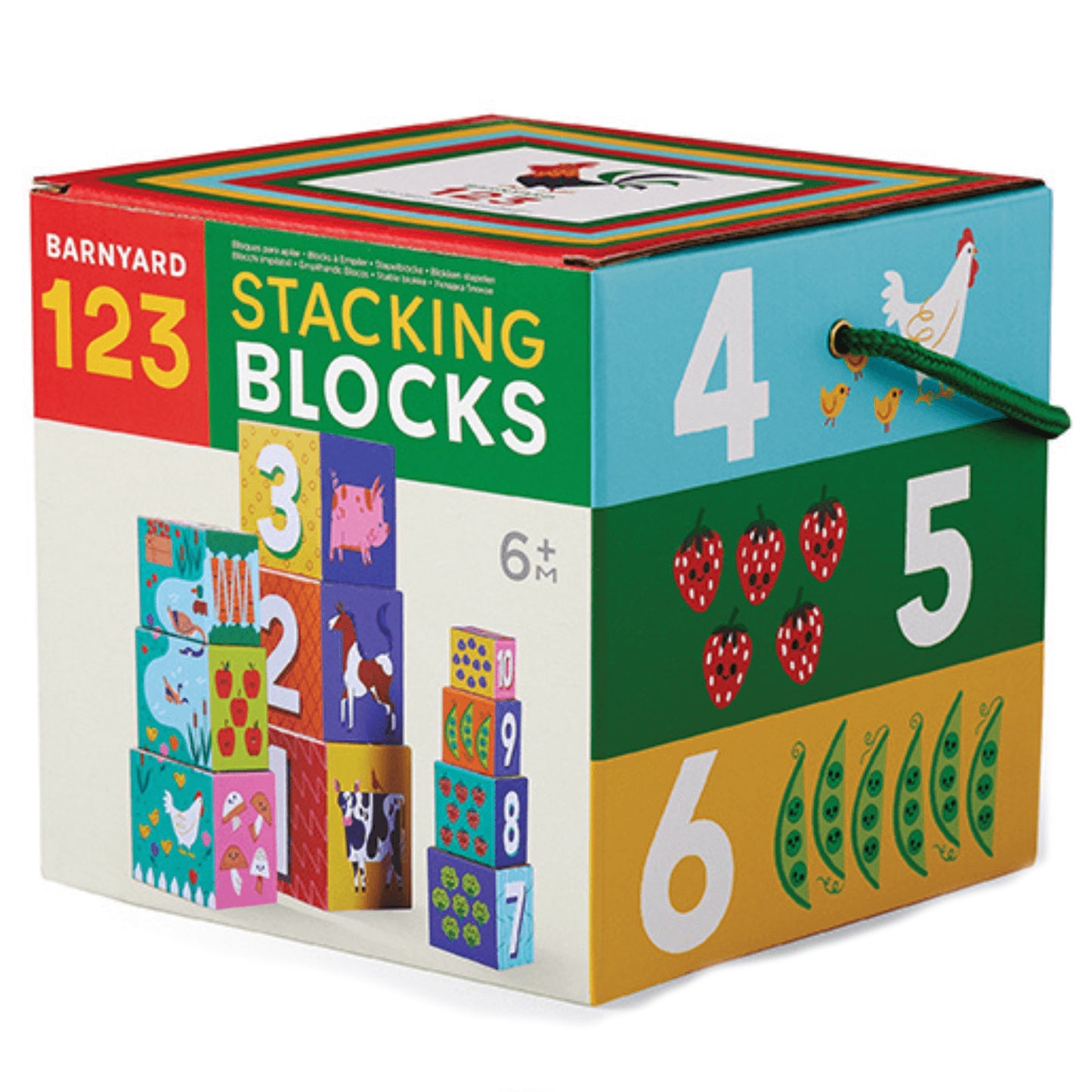 Crocodile Creek Stackable Learning Blocks Barnyard 123