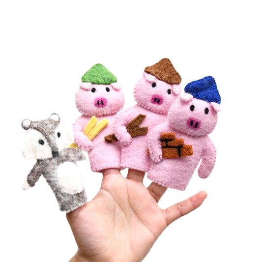 Tara Treasures Finger Puppet Set Three Little Pigs