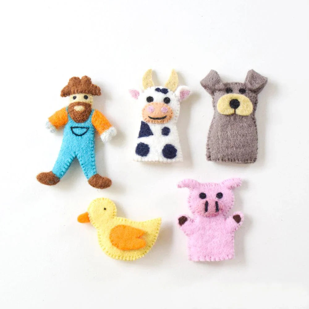 Tara Treasures Finger Puppet Set Old MacDonalds Farm