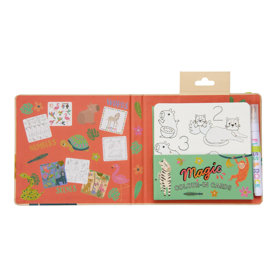 Floss & Rock Magic Colour In Cards Jungle - Chalk