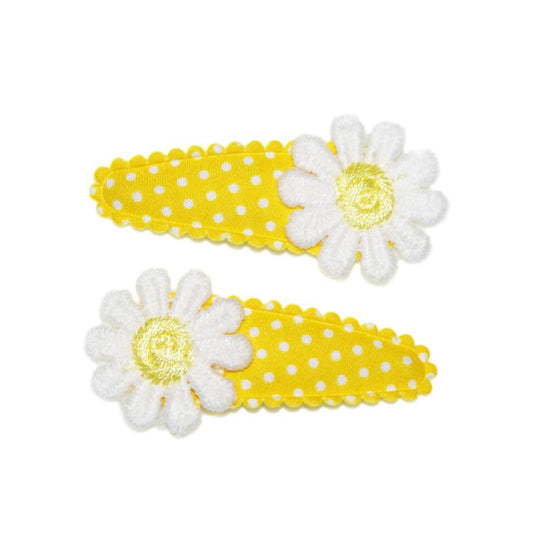 Goody Gumdrops Hair Snaps Daisy Polka Yellow