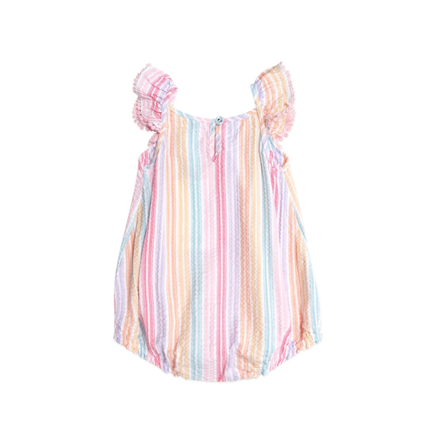 Hux Frill Playsuit Rainbow Stripe