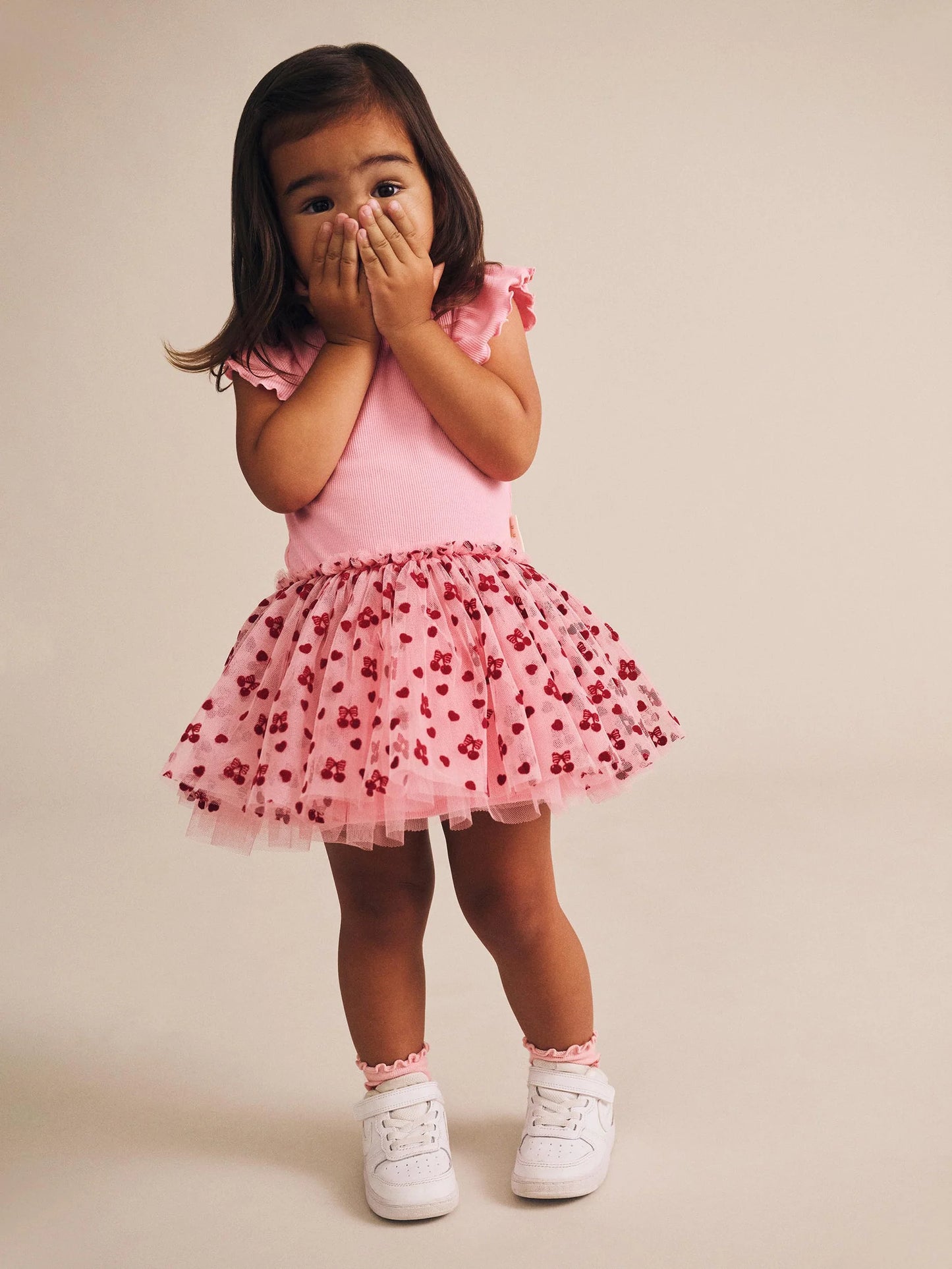 Huxbaby Dress Tulle Cherry Pie