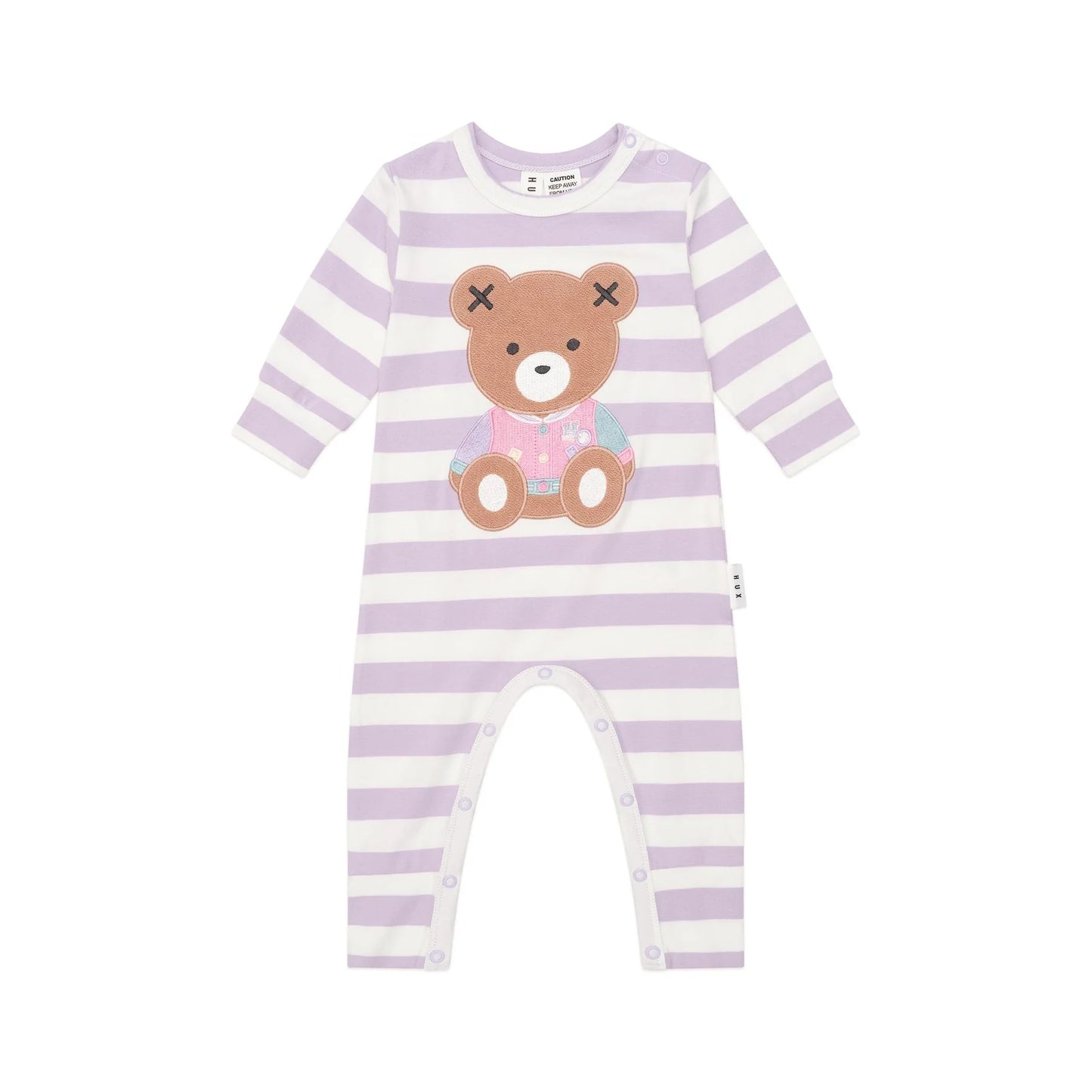 Hux Romper College Orchid Stripe