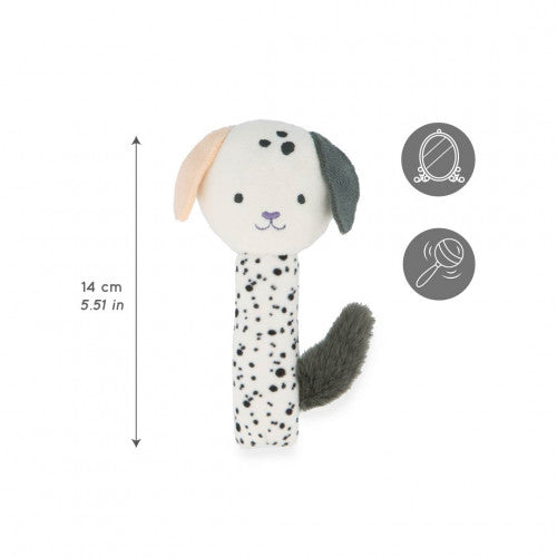Kaloo Mirror Rattle My Puppy - Chalk
