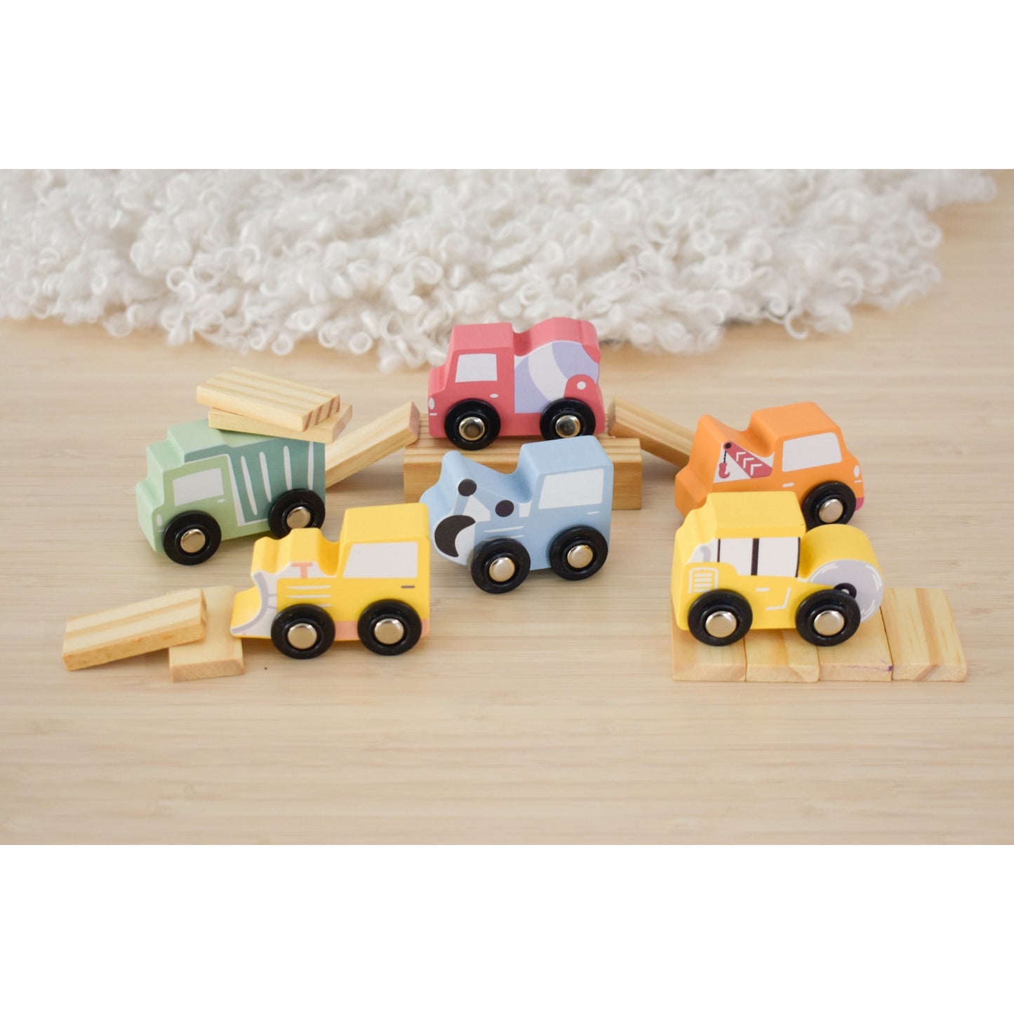 Kaper Kidz Wooden Constructors Vehicles Set