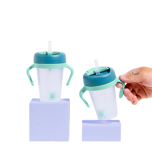 Little Stackers Sippy Cup Twin Pack Teal Aqua