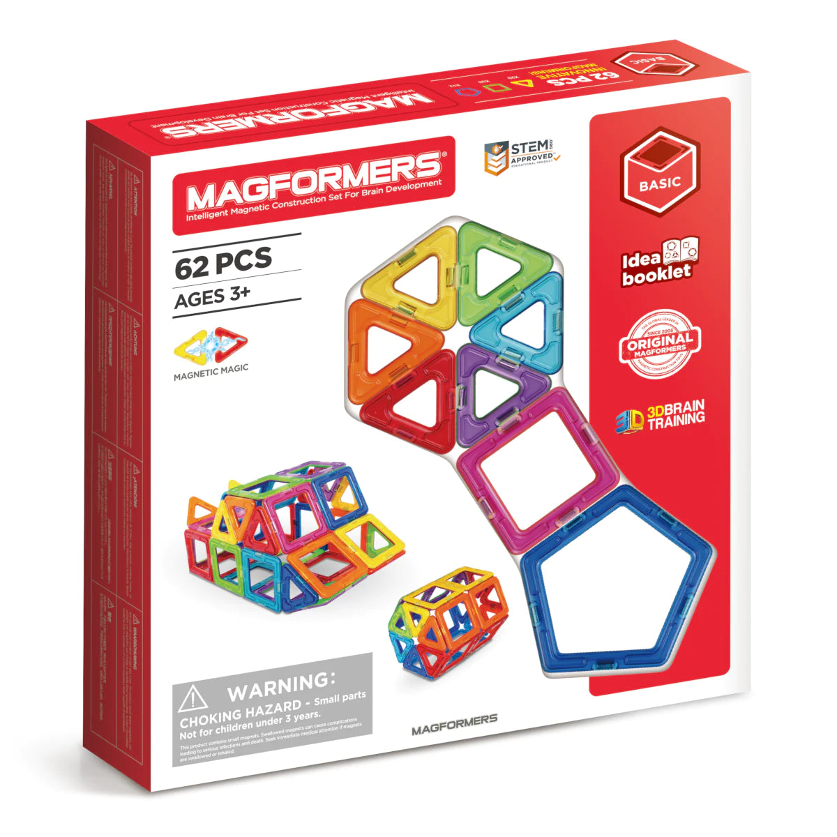 Magformers Basic Set Line 62Pcs - Chalk