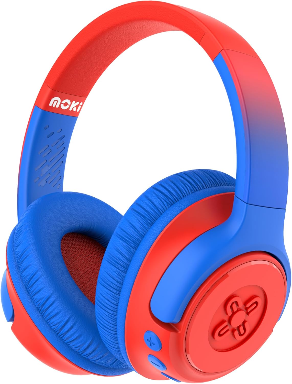Moki Mixi Volume Limited Wireless Headphones Red Blue - Chalk