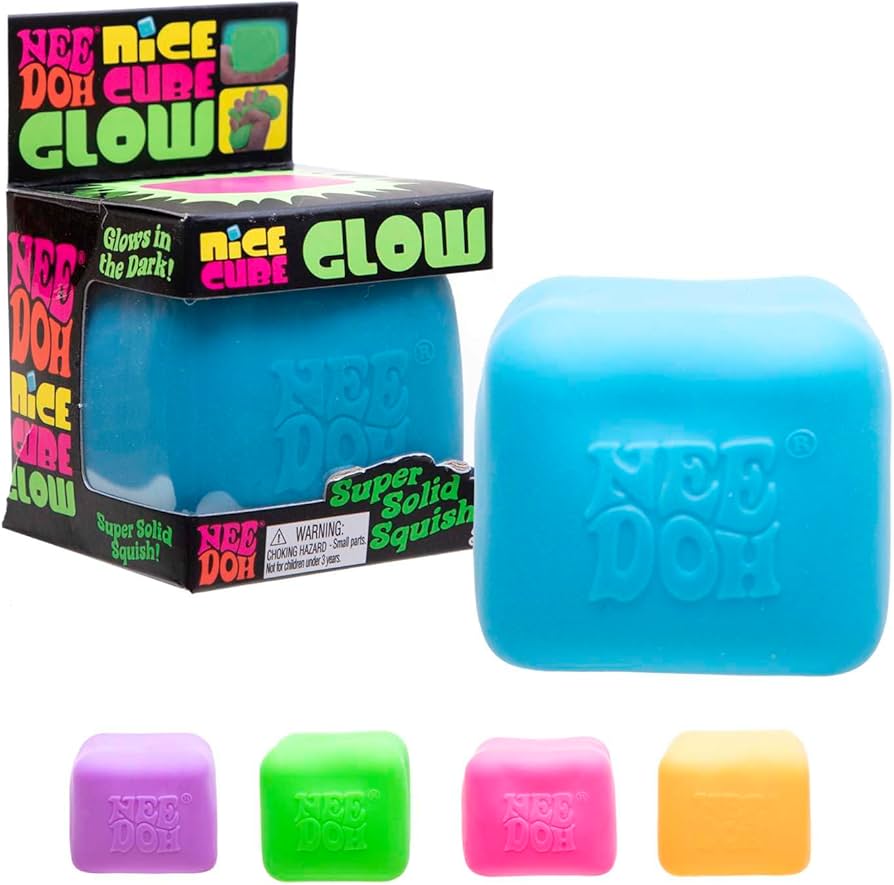 Nee Doh Nice Cube Glow - Chalk