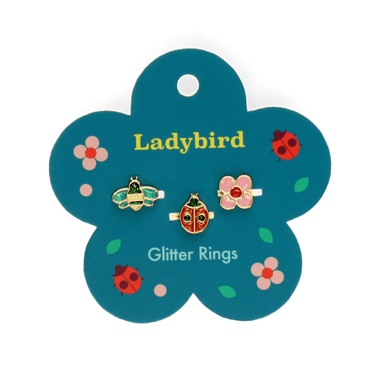 Rex London Glitter Rings Ladybird