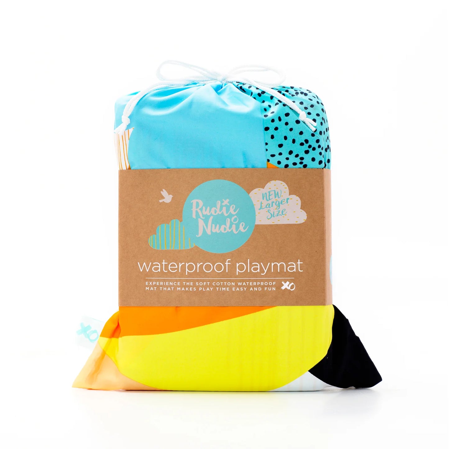 Rudie Nudie Waterproof Playmat Happy Now Large - Chalk