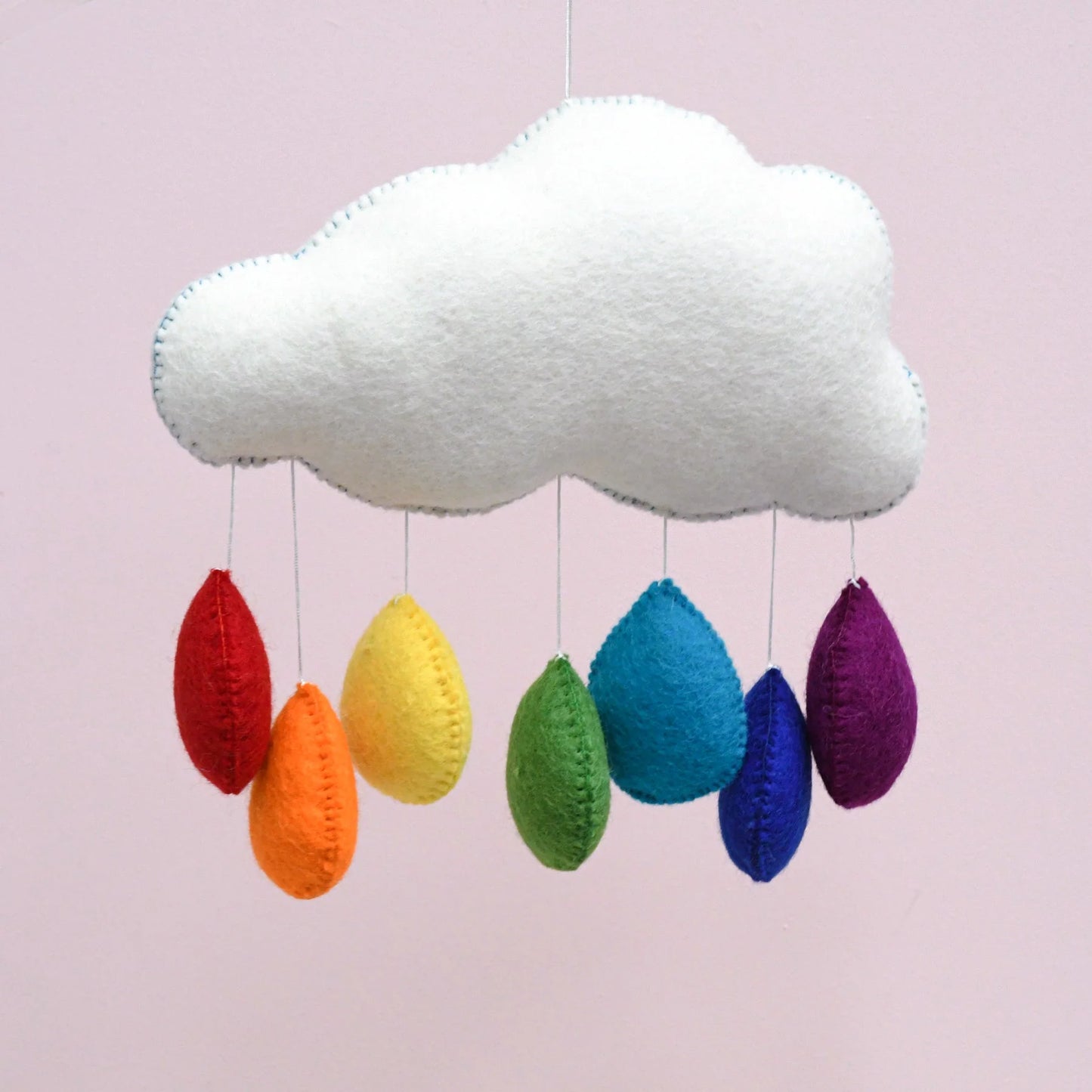 Tara Treasures Cloud Nursery Mobile Rainbow