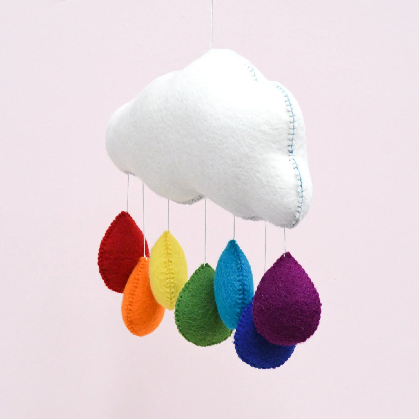 Tara Treasures Cloud Nursery Mobile Rainbow