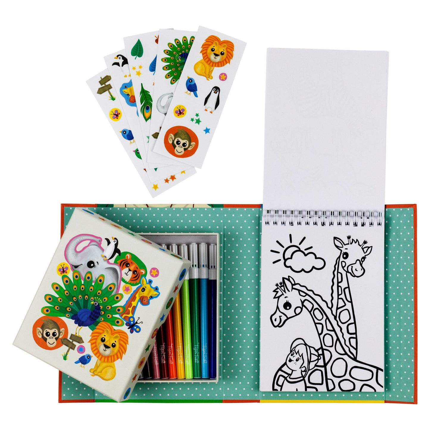 Tiger Tribe Colouring Set Zoo