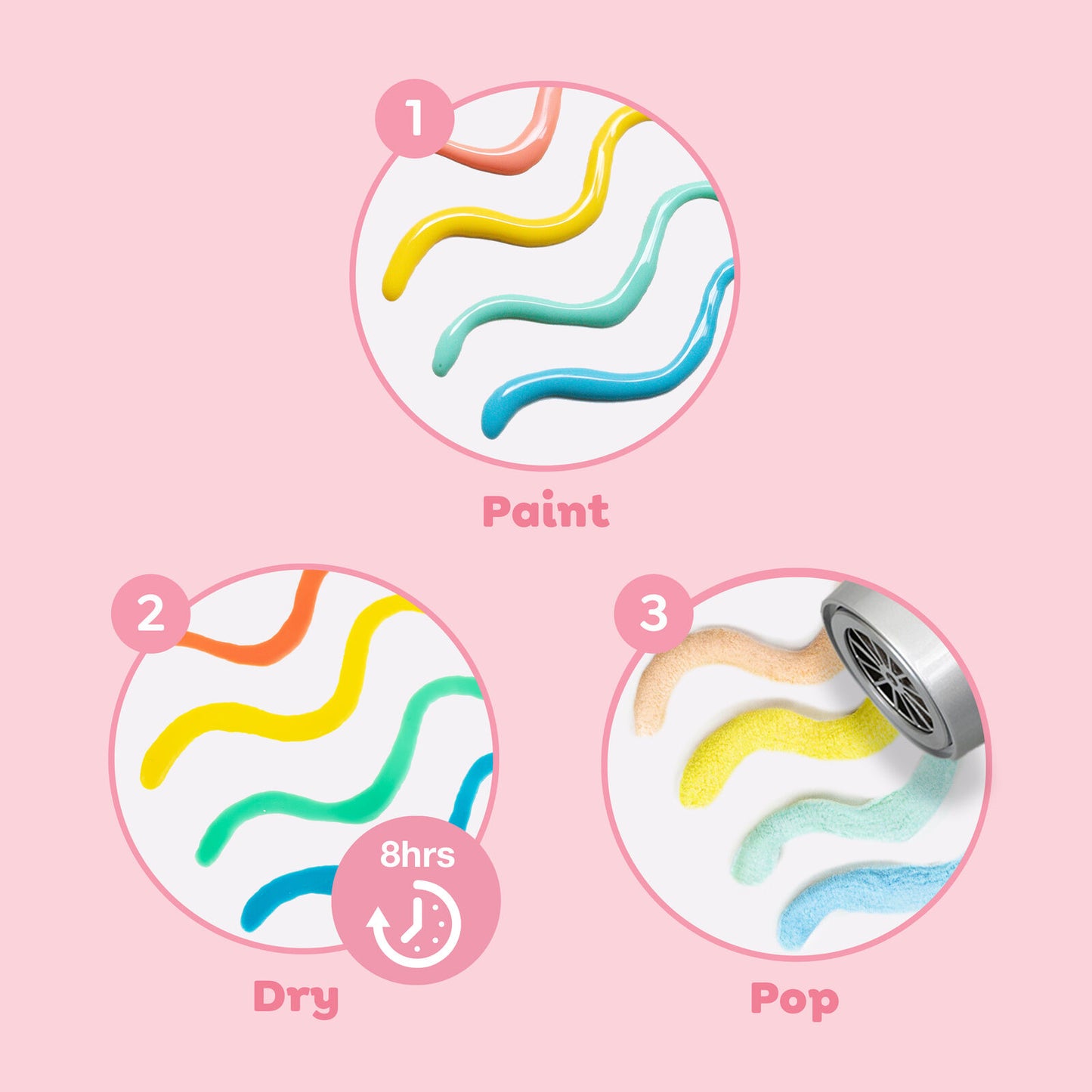 Tiger Tribe Puffy Popcorn Pens - Chalk