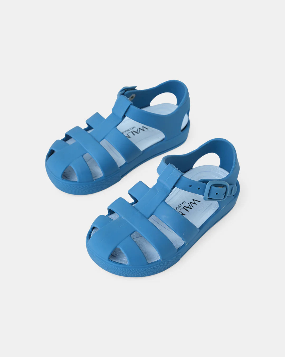 Walnut Frankie Sandals Matte Blue