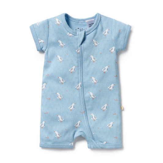 Wilson + Frenchy Organic Boyleg Zipsuit Sunny Seagulls