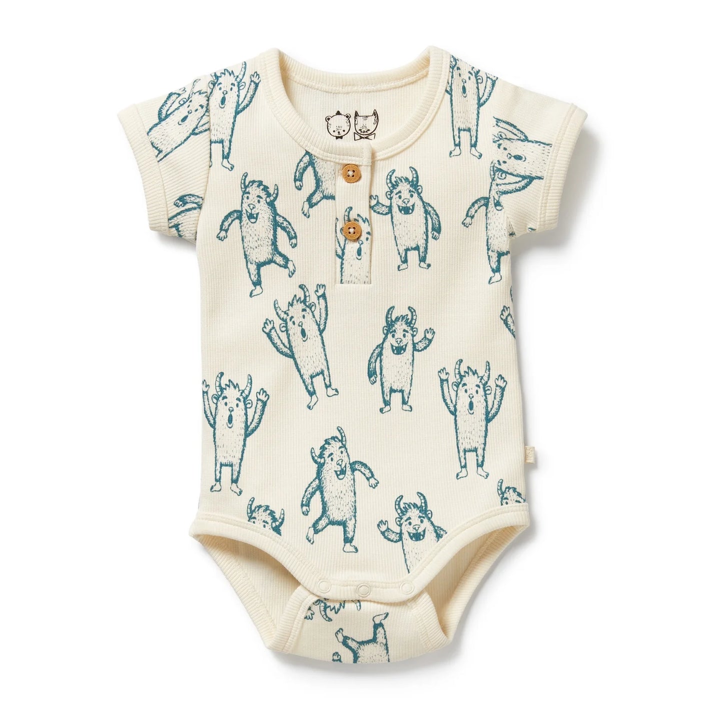 Wilson + Frenchy Organic Henley Bodysuit Yeti