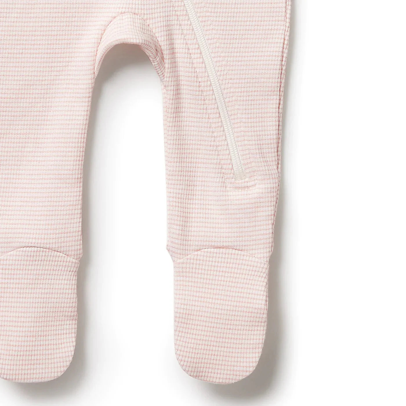 Wilson + Frenchy Organic Zipsuit Stripe Cantaloupe