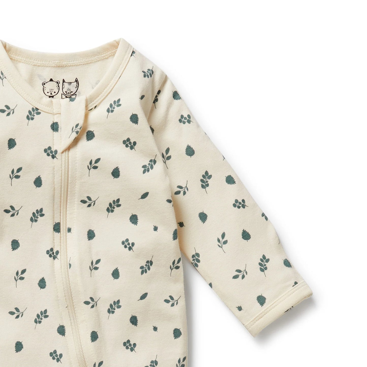 Wilson + Frenchy Organic Zipsuit Twilight Leaf