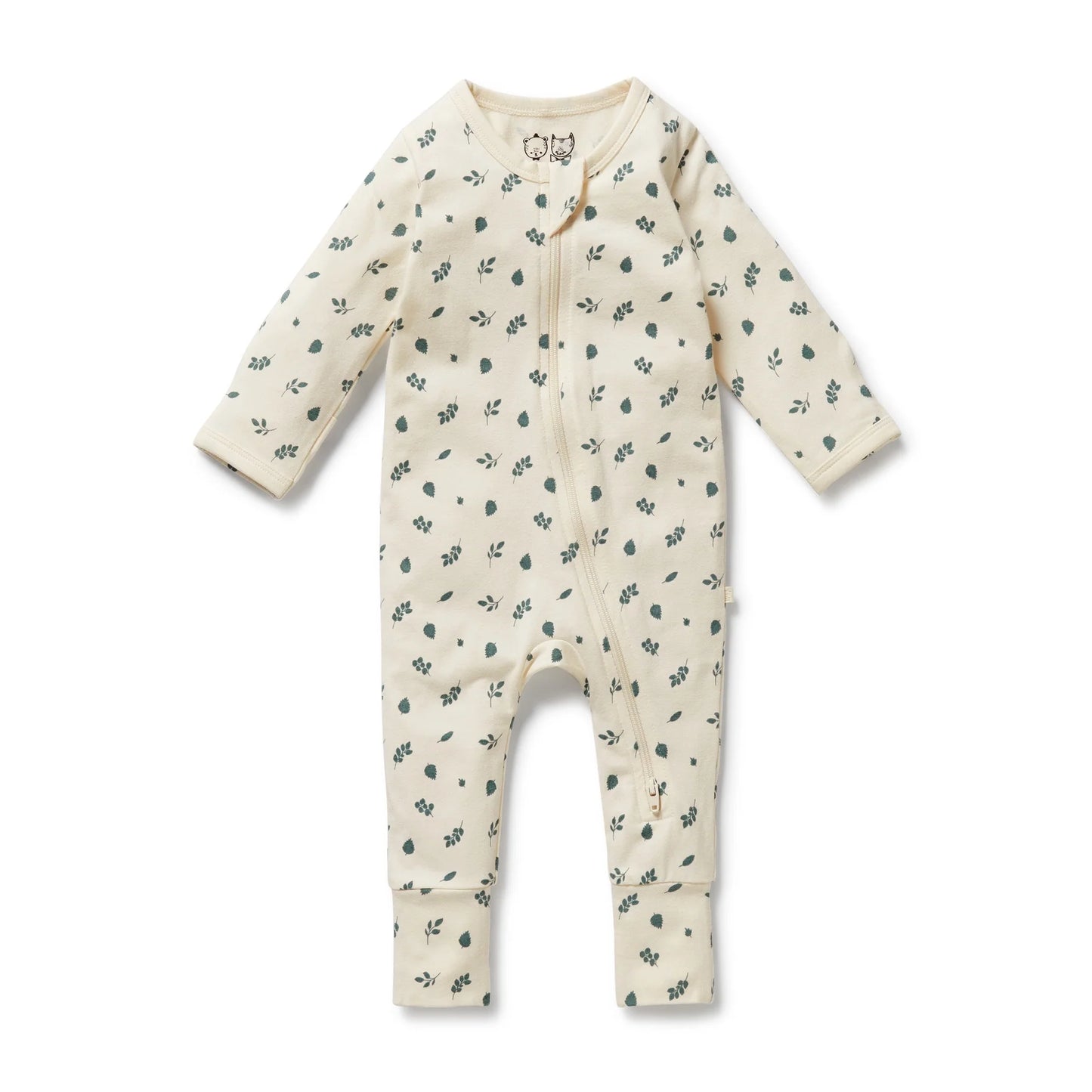 Wilson + Frenchy Organic Zipsuit Twilight Leaf