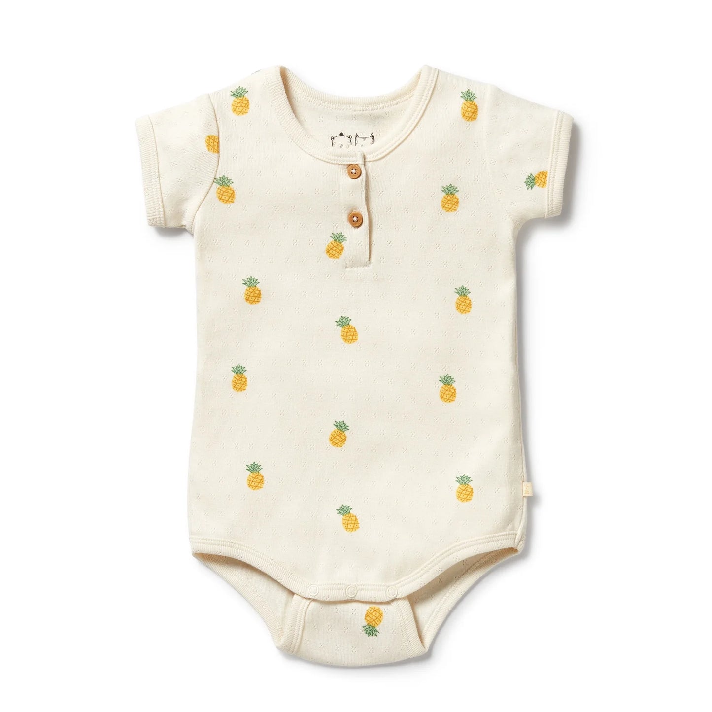Wilson + Frenchy Organic Pointelle Bodysuit Piney Pals