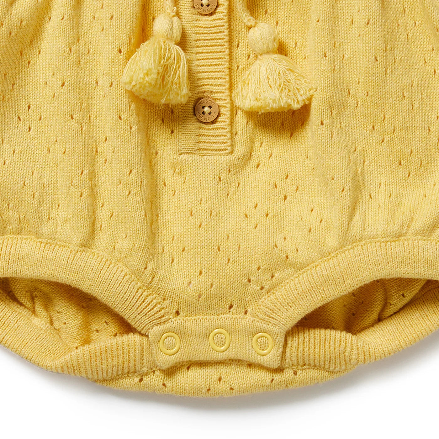 Wilson + Frenchy Organic Knitted Tie Bodysuit Sunny Sorbet