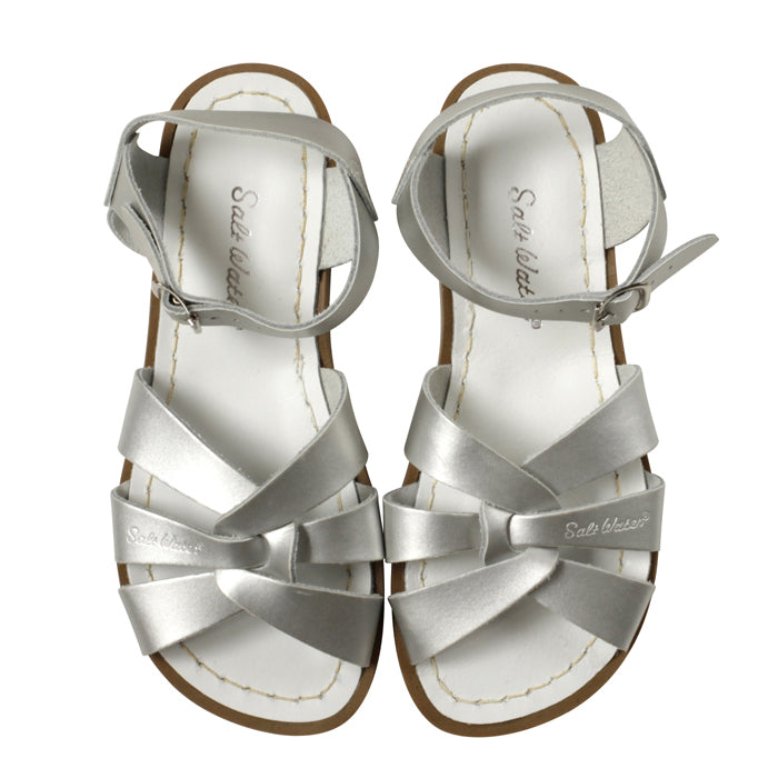 saltwater sandals silver - Chalk