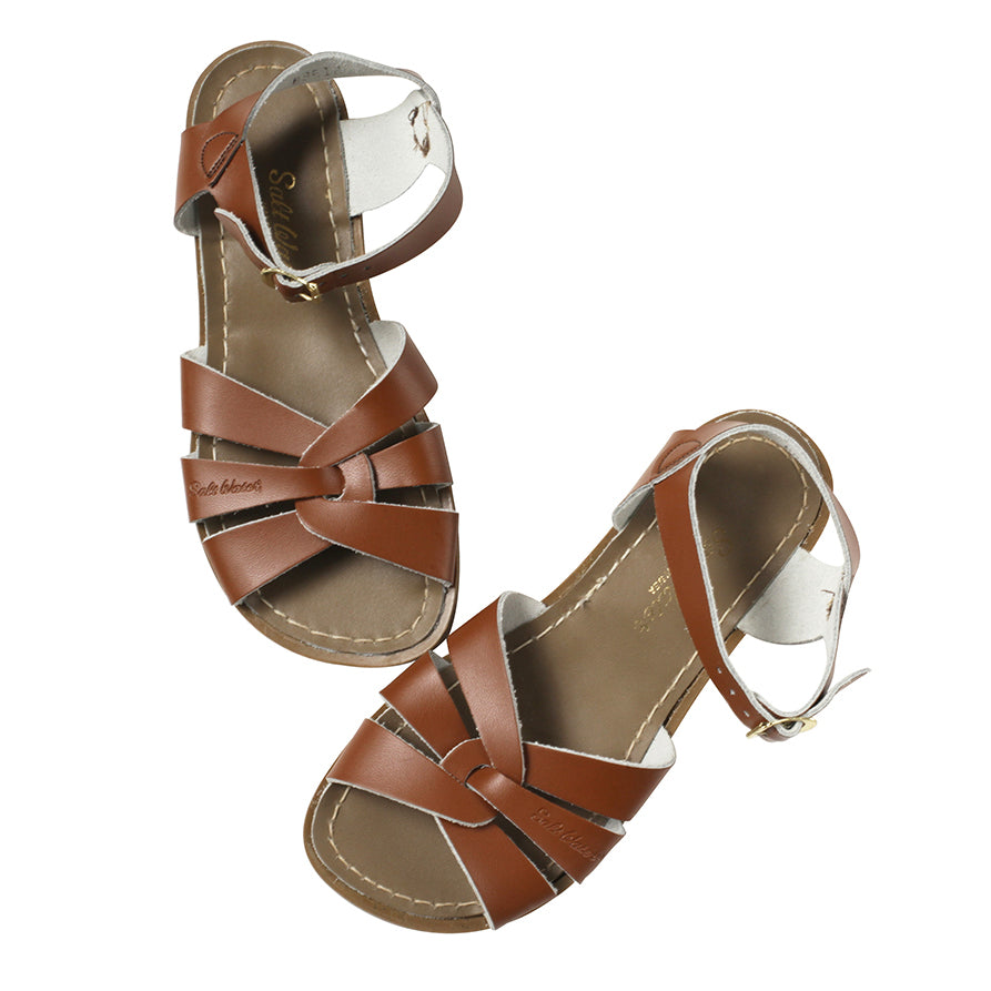 saltwater sandals tan - Chalk