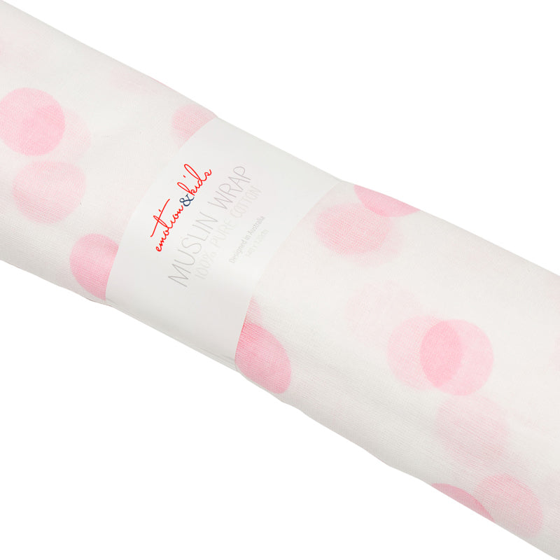 Emotion & Kids Muslin Spot Pink - Chalk