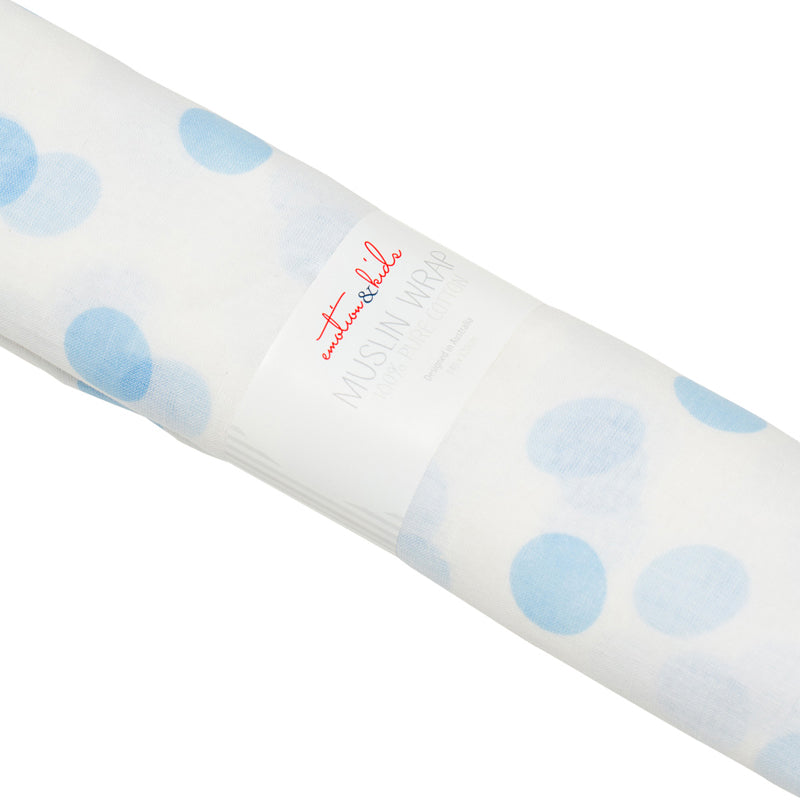 Emotion & Kids Muslin Spot Blue - Chalk