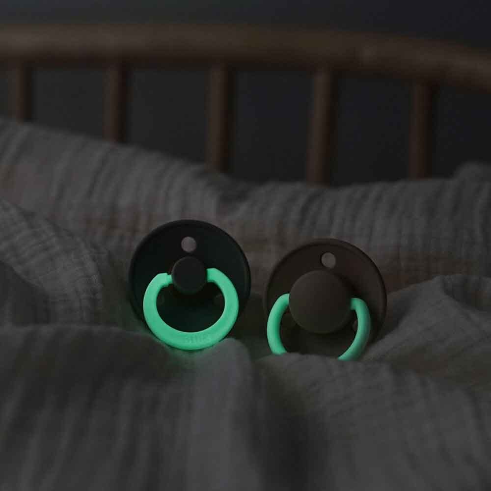 Bibs Dummies Size 3 Double Pack Night Glow Cloud