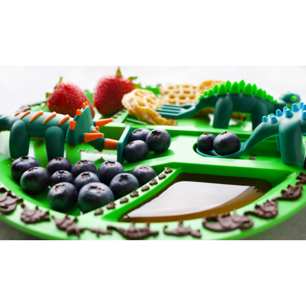 constructive eating cutlery dinosaurs - Chalk