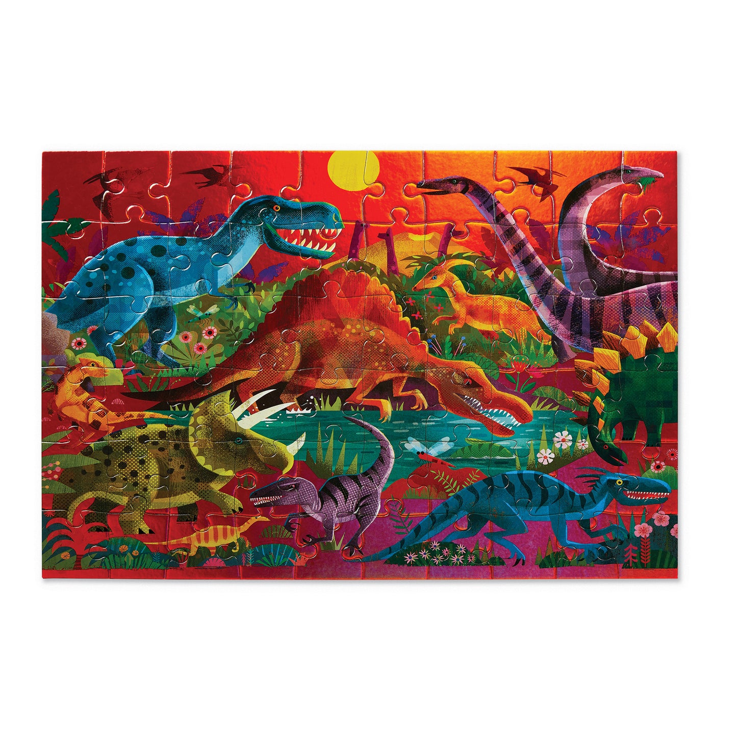 Crocodile Creek Puzzle 60pc Dazzling Dinos