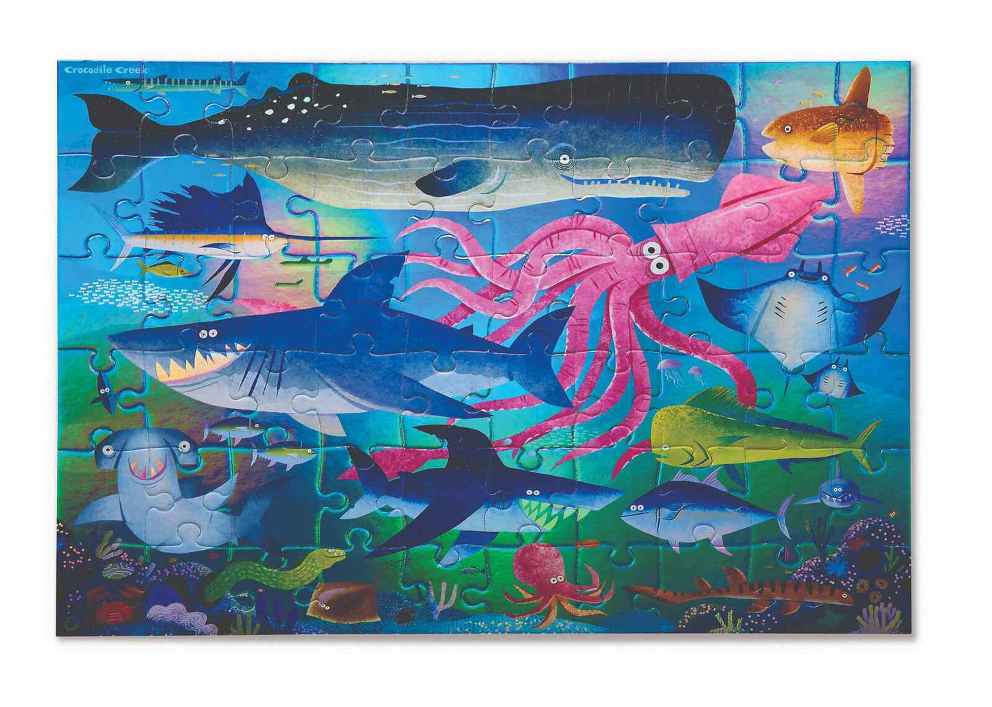 Crocodile Creek Puzzle 60pc Shimmering Shark