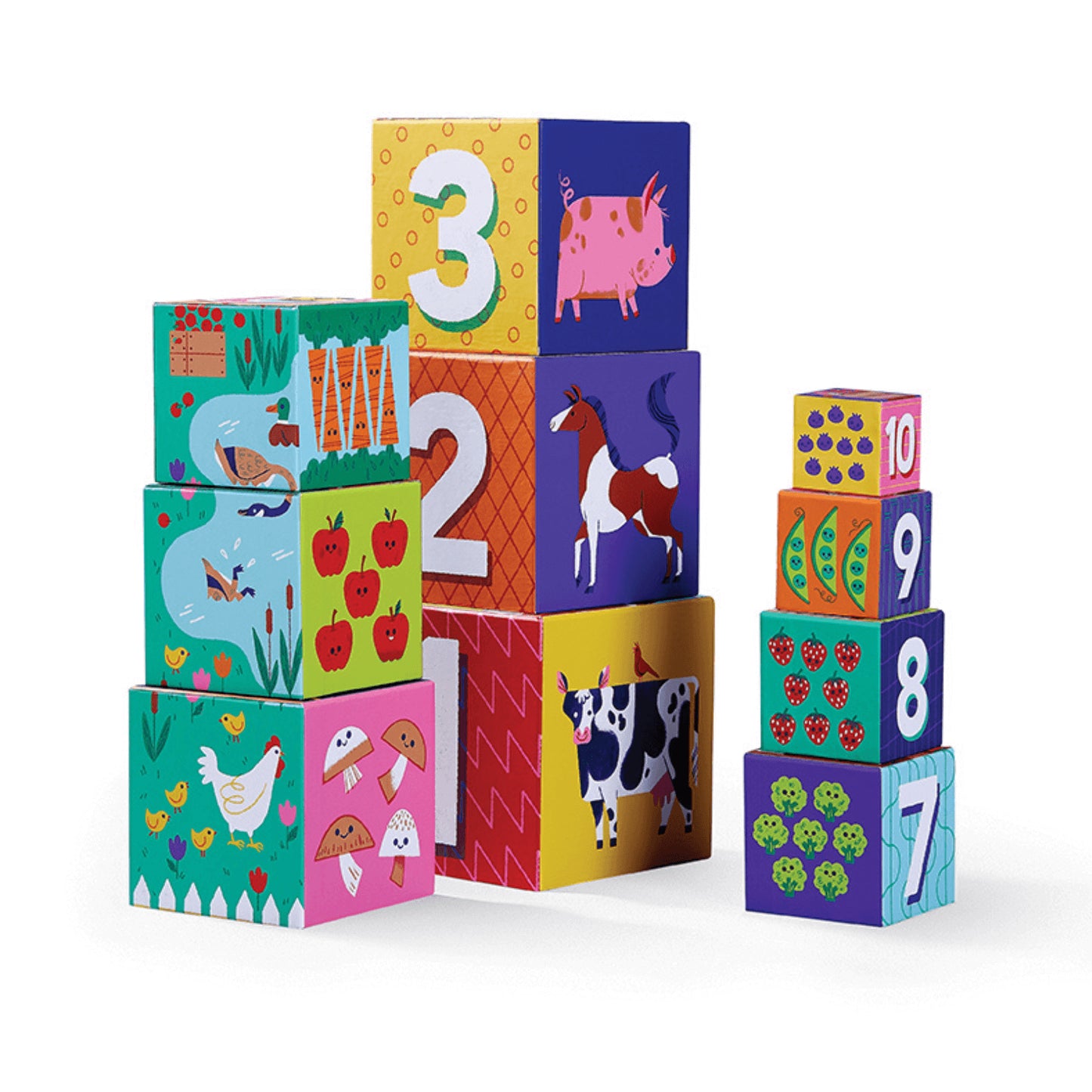 Crocodile Creek Stackable Learning Blocks Barnyard 123