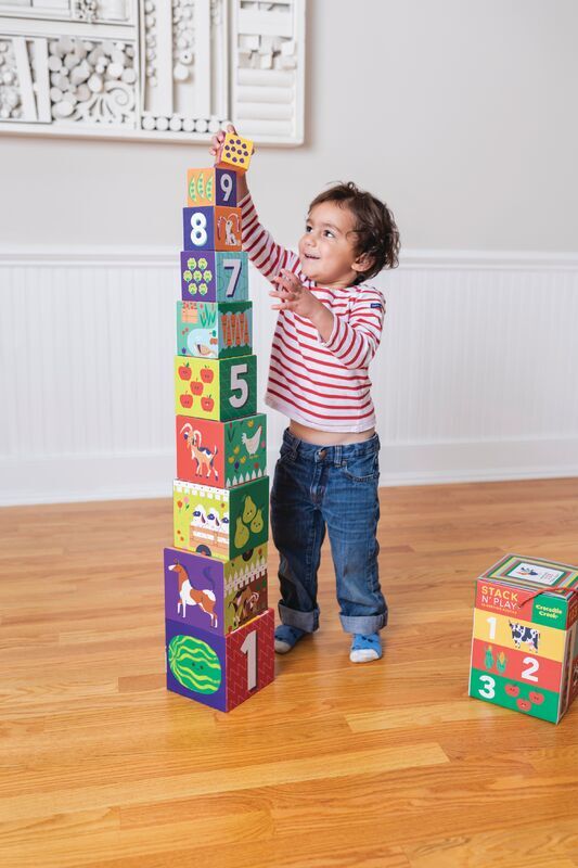 Crocodile Creek Stackable Learning Blocks Barnyard 123