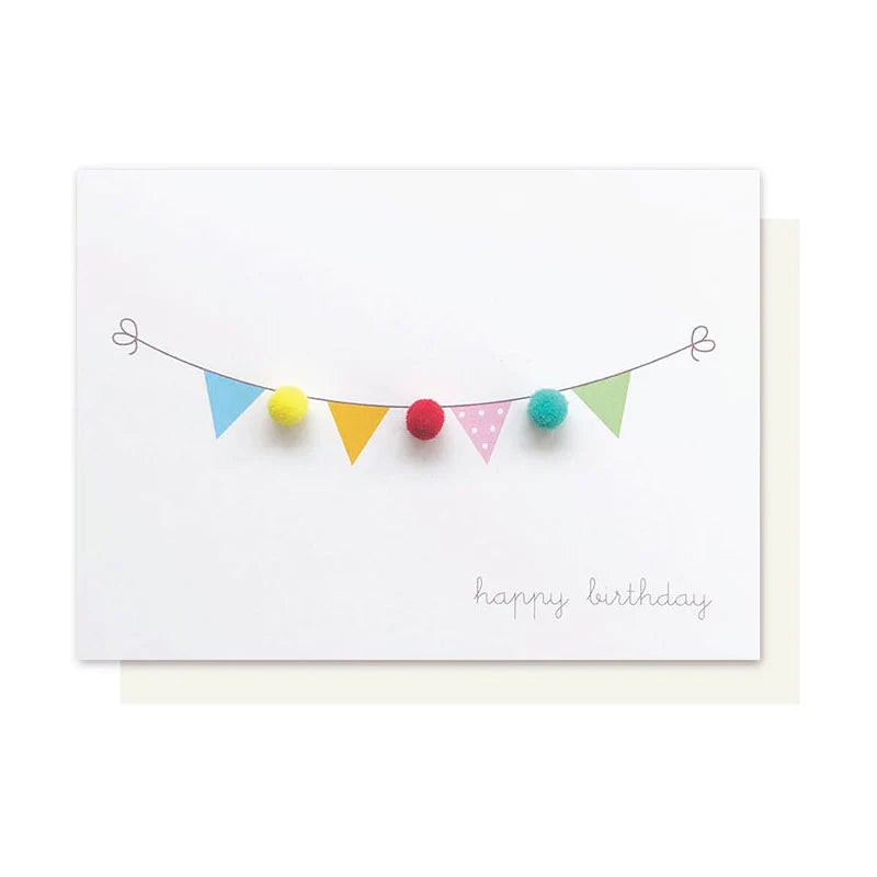 Elly Oak Card Happy Birthday Pom Pom