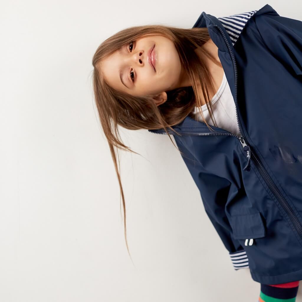 French Soda Raincoat Unisex Navy - Chalk