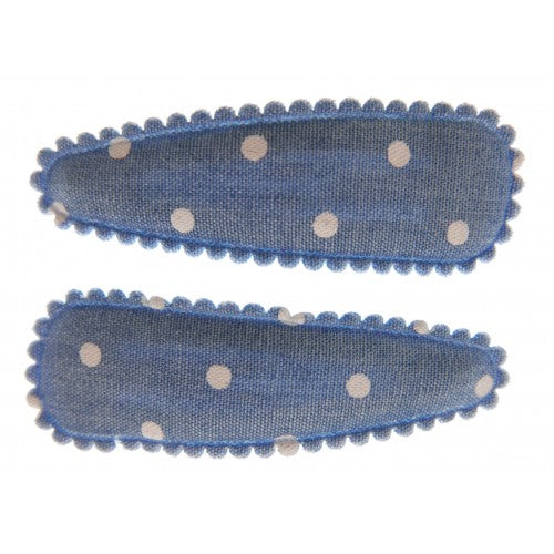 goody gumdrops hair snaps polka denim - Chalk