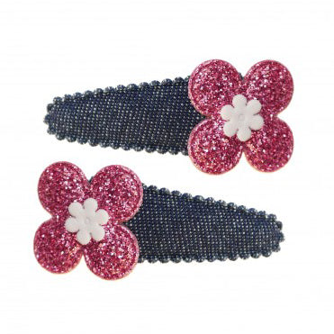 Goody Gumdrops Hair Snaps Denim Glitter Daisy