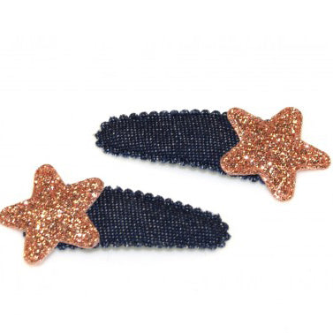 goody gumdrops hair snaps denim star - Chalk