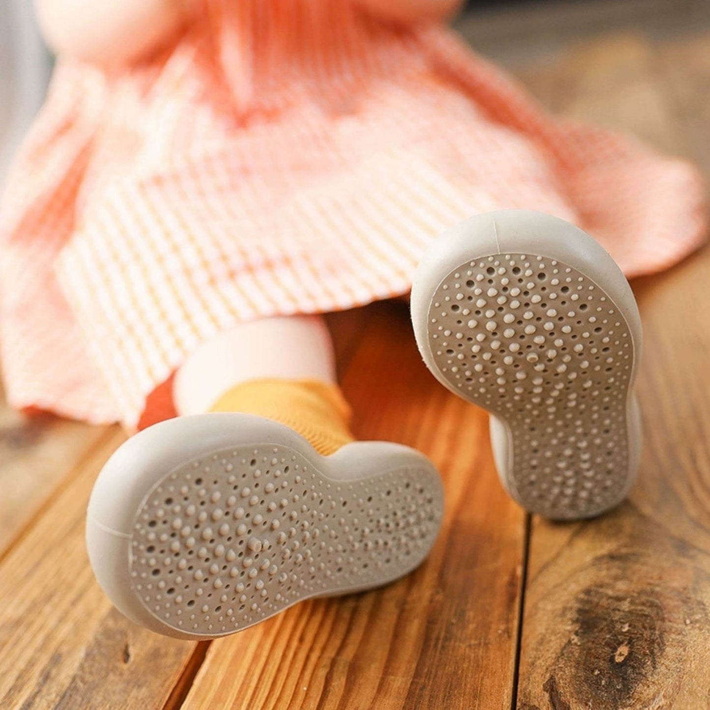 Hello Baby Moccs Sock Shoes Tangerine