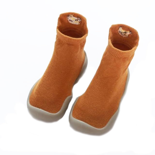 Hello Baby Moccs Sock Shoes Tangerine